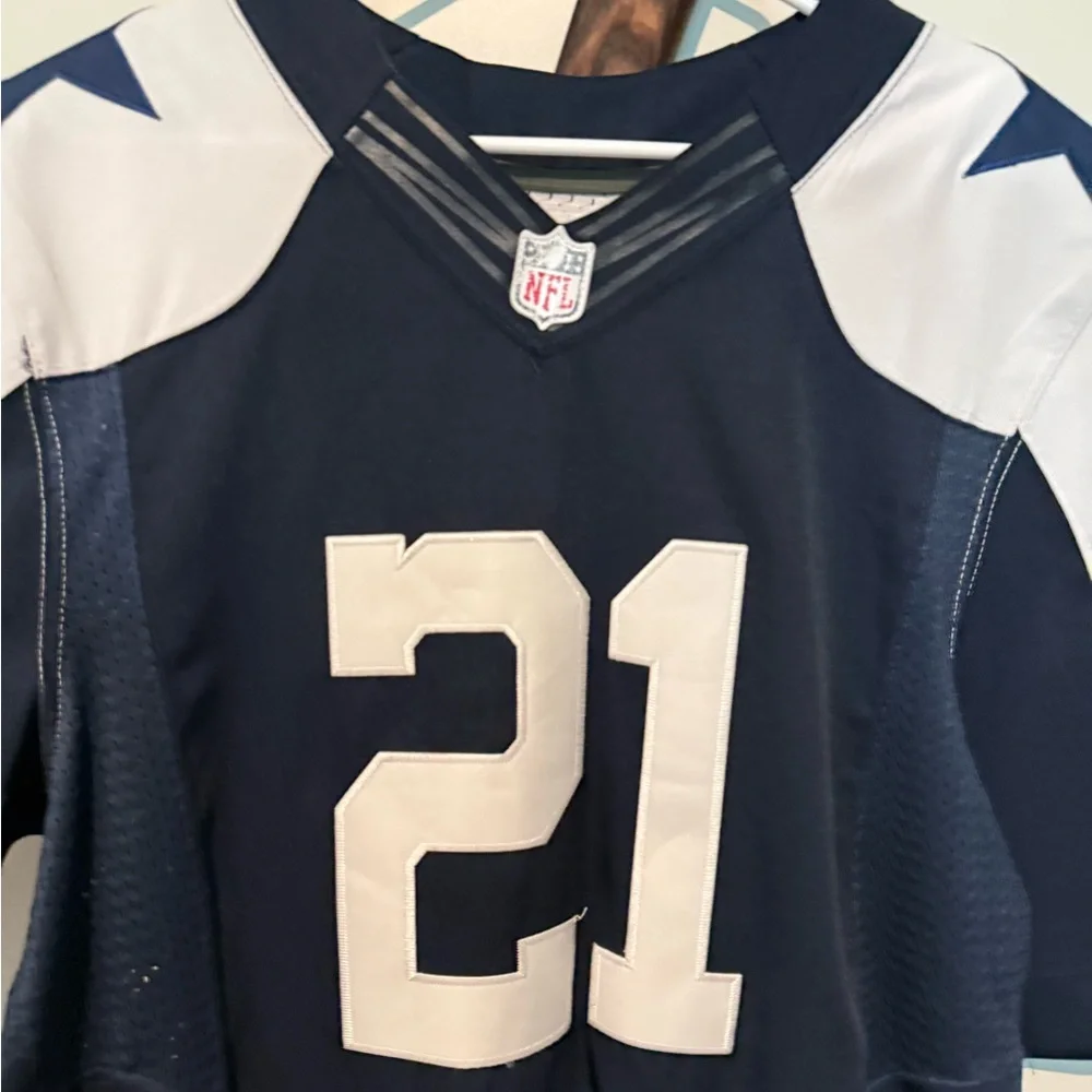 NFL Navy and White Men's Jersey ZEKE - Picture 2 of 6